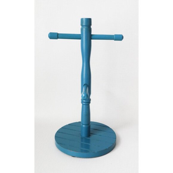 4 Vintage Black Cats in Garden Mugs Wood Holder Vintage England - Picture 7 of 8